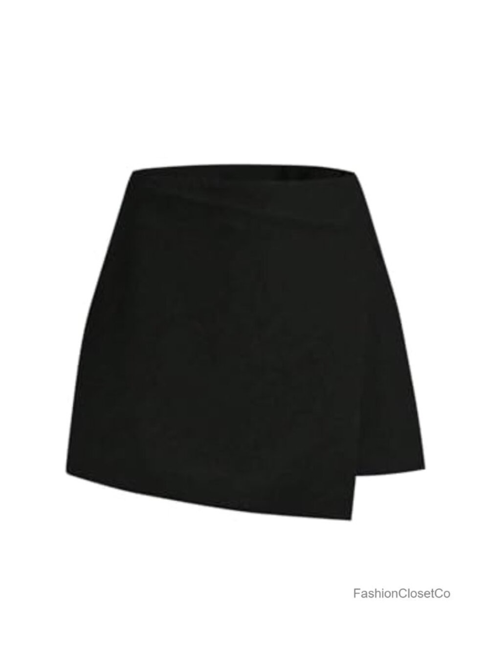 Women's Wrap Asymmetrical Mini Skirt Bodycon Office Casual Polyester Blend Pull